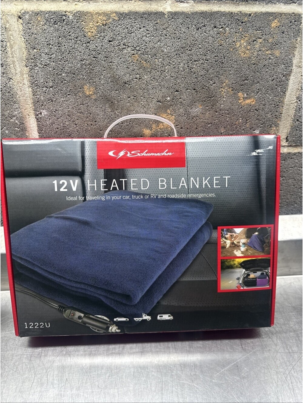 Schumacher 12V Heated Blanket/seat Warmer 1222U Polar Fleece 43”x59” & 5’ Cord